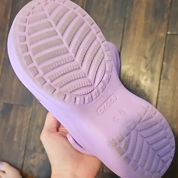Crocs Bae Platform Clog Purple Women's Size 6 - Picture 6 of 8